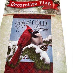 NEW “Baby It’s Cold Outside” Decorative Flag Size 28” x 40”